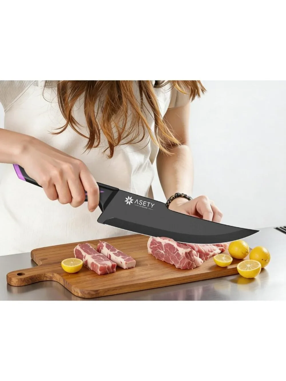 15-Piece Kitchen Knife Set with Built-in Sharpener & Storage Block - Essential